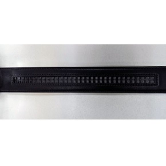 🆕 BLACK (STEEL COLOR) RHINESTONE GREEK DESIGN ROYAL BLUE STRAP AUTOMATIC BELT - Picture 4 of 4